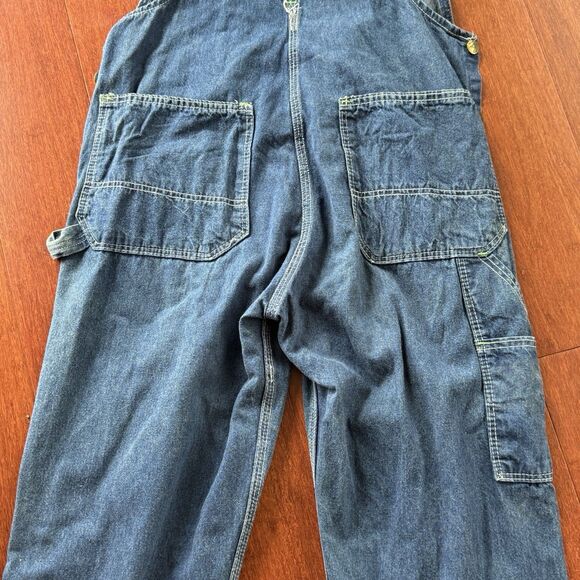 Duck Head Bib Overalls 32W 30L Made In USA Blue Jean Coveralls Outerwear Vintage - Picture 7 of 10